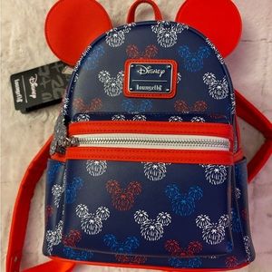 Loungefly Blue and Red Mini Backpack
